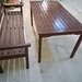 Mobilier pt exterior: mese si banci din lemn